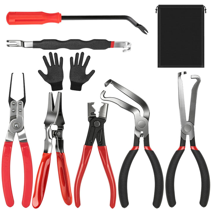 vnkesno front kit layout showing all nine tools and bag for organized repairs