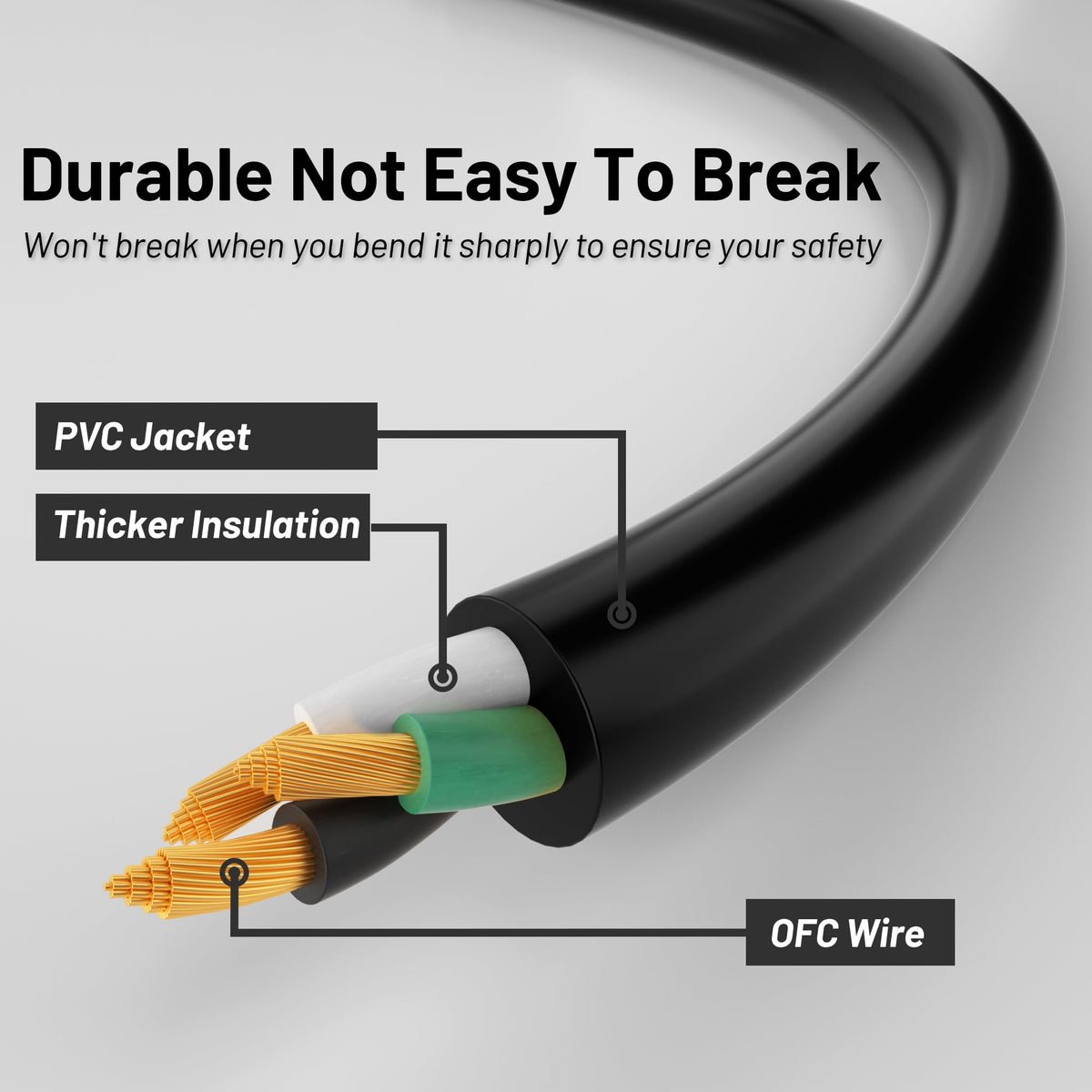 Vockjour ergonomic grip on plug enabling comfortable safe plugging and unplugging