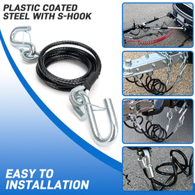 VODCACA cable beside measuring tape demonstrating the 7-foot coiled length advantage