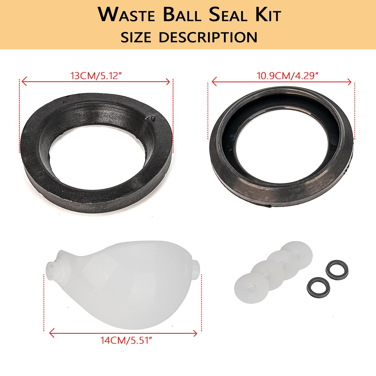 VODCACA plastic gaskets and components laid out for quick identification and straightforward install benefit