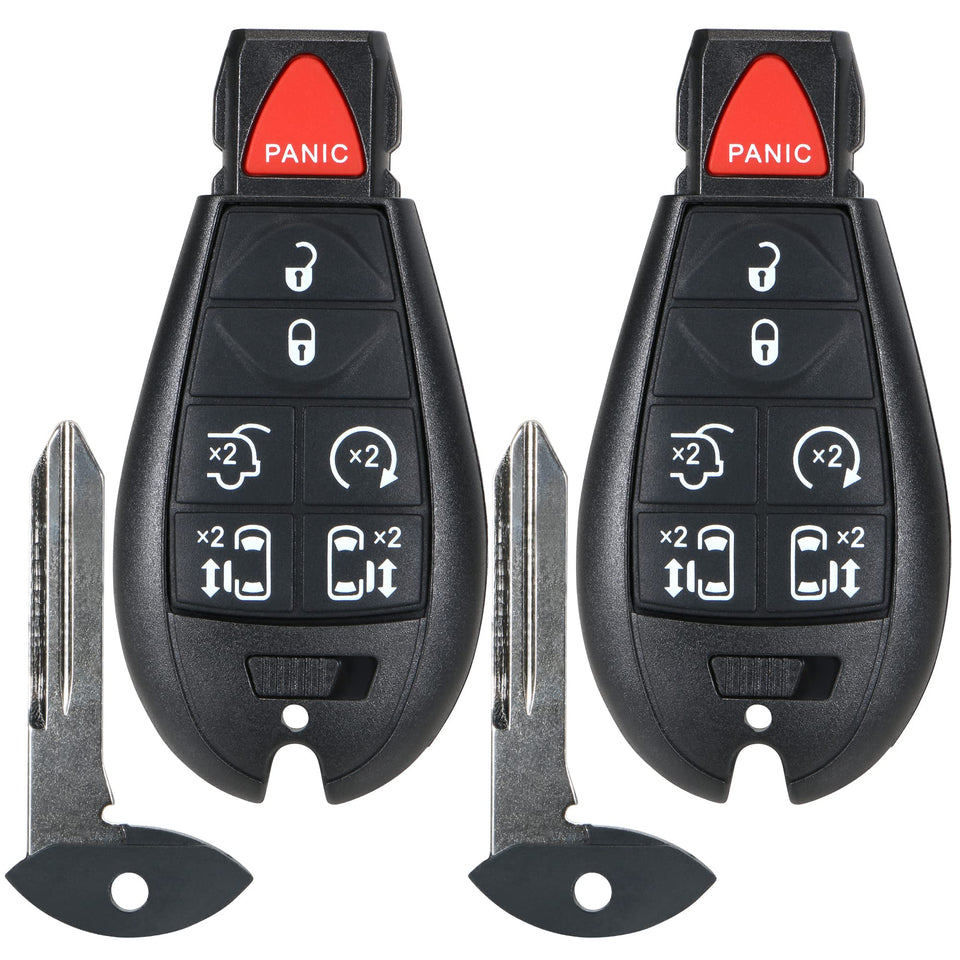 VOFONO front view of key fob showing button layout and easy replacement benefit