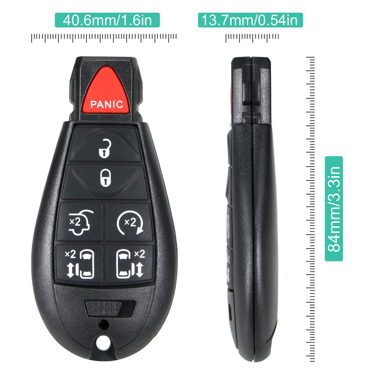VOFONO key fob placed in vehicle console demonstrating fit and convenience