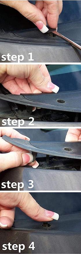 VOFONO installed on Ford F-150 front cowl showing restored seal and protection