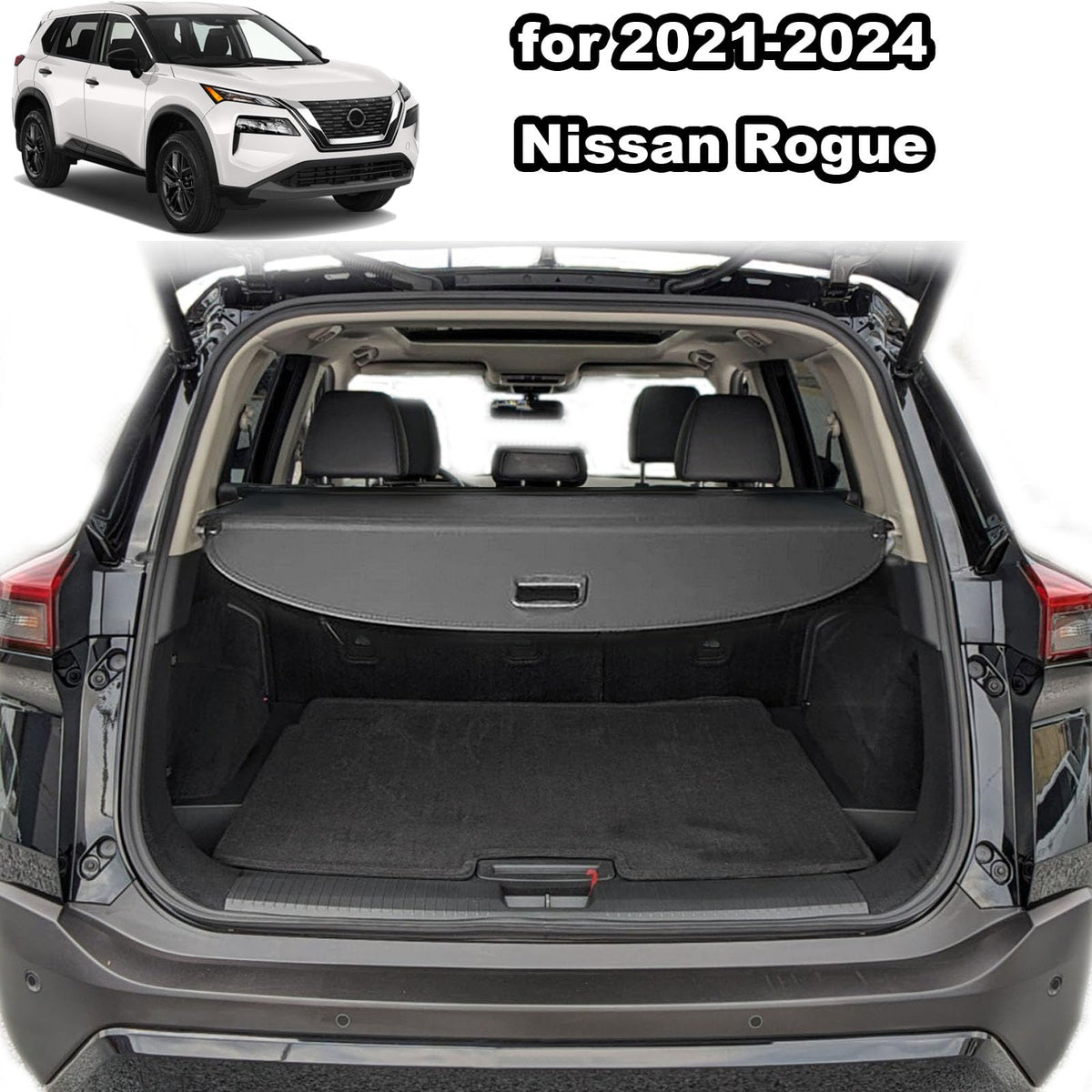 Volcaner cargo net securing items showing organized trunk benefit