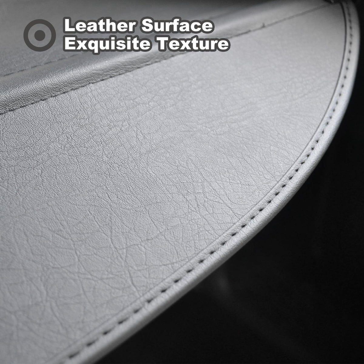 Volcaner leather texture closeup highlighting premium finish and easy cleaning