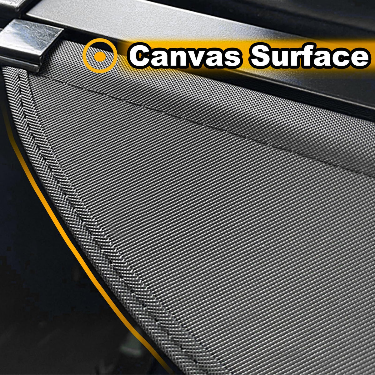 Volcaner cargo cover next to ruler showing fit and correct scale