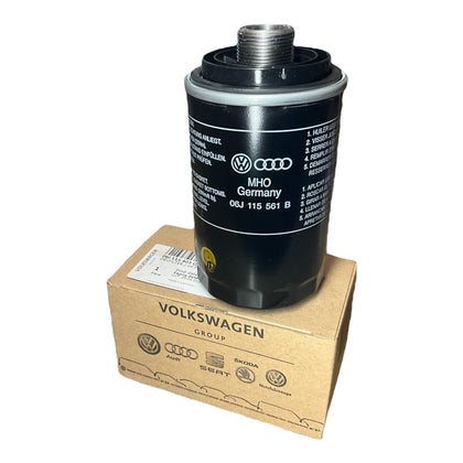 Volkswagen 06J 115 403 Q front view showing clean OEM canister and fit