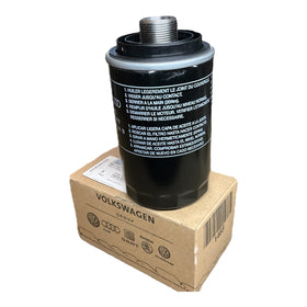 Volkswagen filter on garage workbench illustrating ready-for-installation convenience