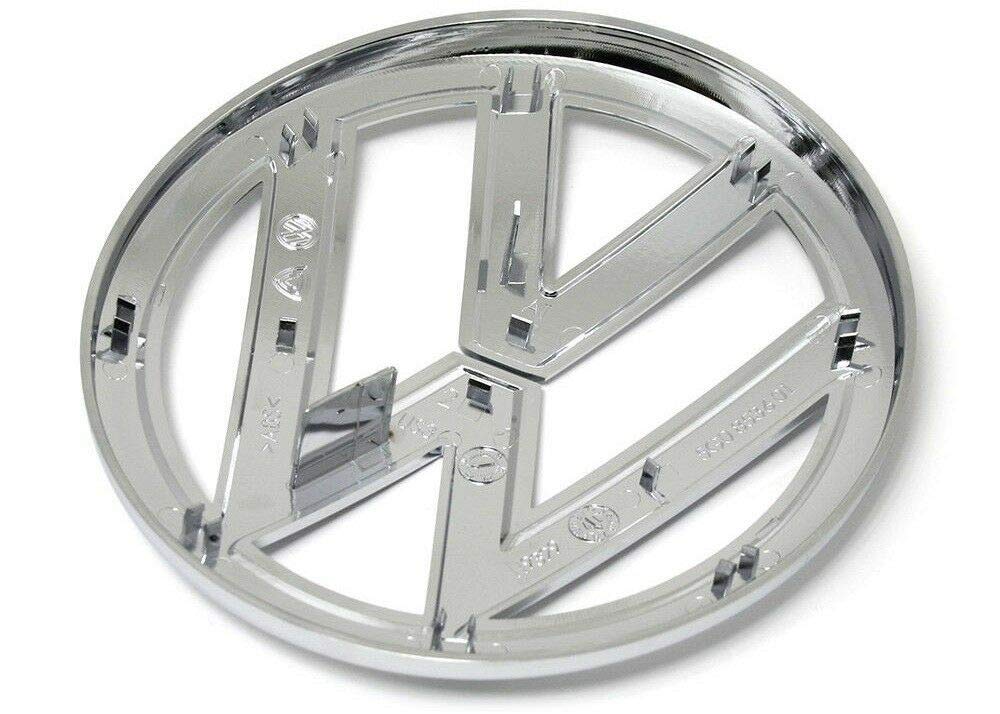 Volkswagen emblem close-up of finish highlighting durability and detail