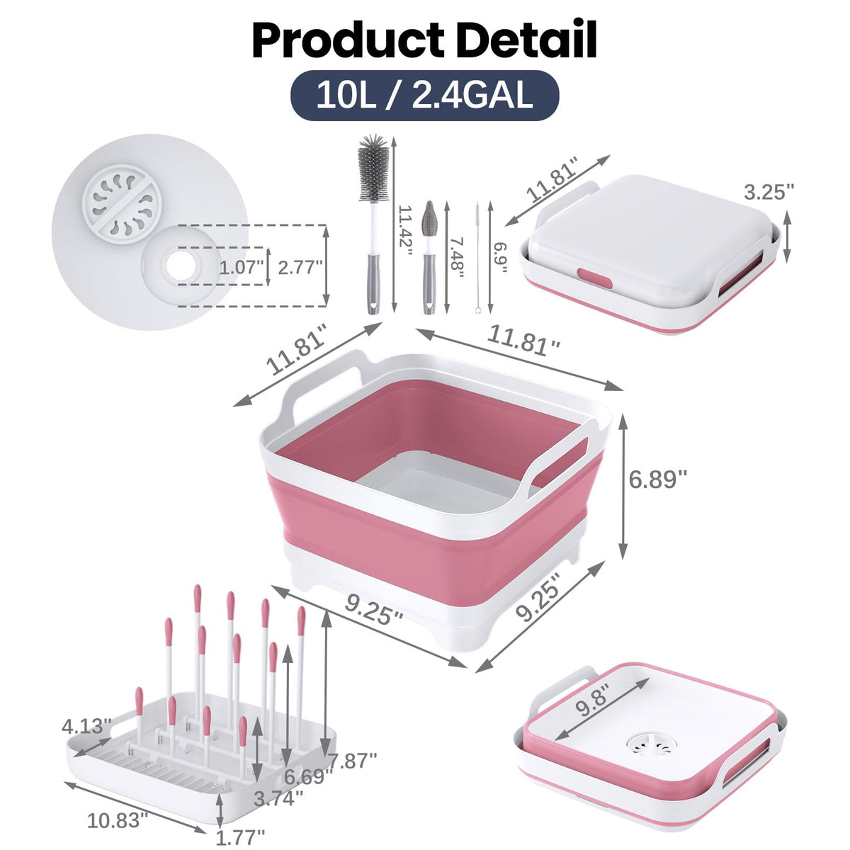 Volnamal included bottle, nipple, and straw brushes for thorough cleaning