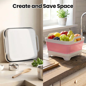 Volnamal basin used outdoors on a camping table for portable washing