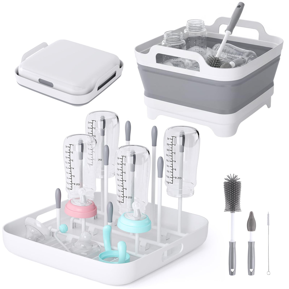 Volnamal front view showing basin with lid for compact bottle care