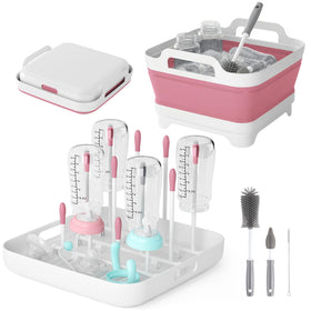 Volnamal front view of pink basin showing compact design and ease