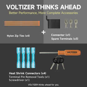 VOLTIZER stator on a workbench with tools showing ready-to-install, mechanic-approved kit