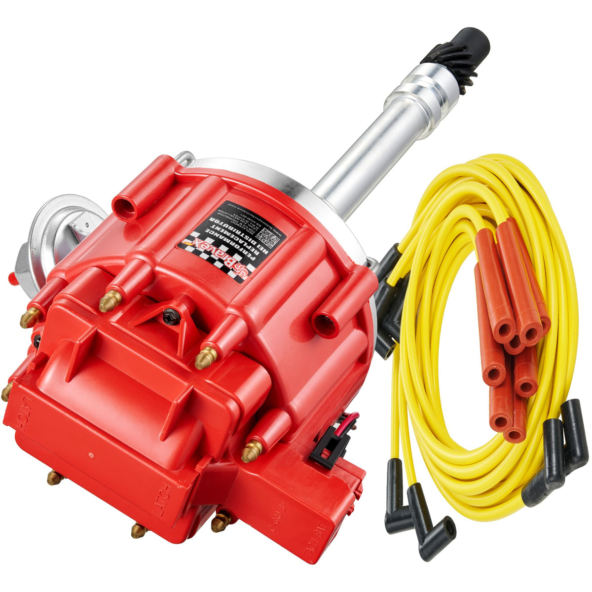 Voltstorm distributor front view showing red cap for easy plug-and-play replacement