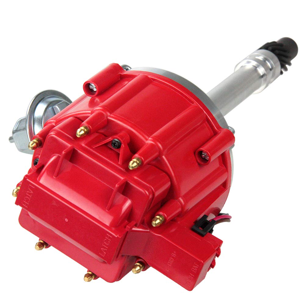 Voltstorm distributor front view with red cap showing fit and easy install benefit