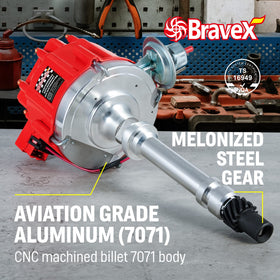 Voltstorm melonized steel gear detail demonstrating durable wear resistance benefit