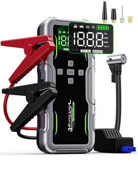 VoltSurge front packaging showing compact jump starter and ports for fast emergencies
