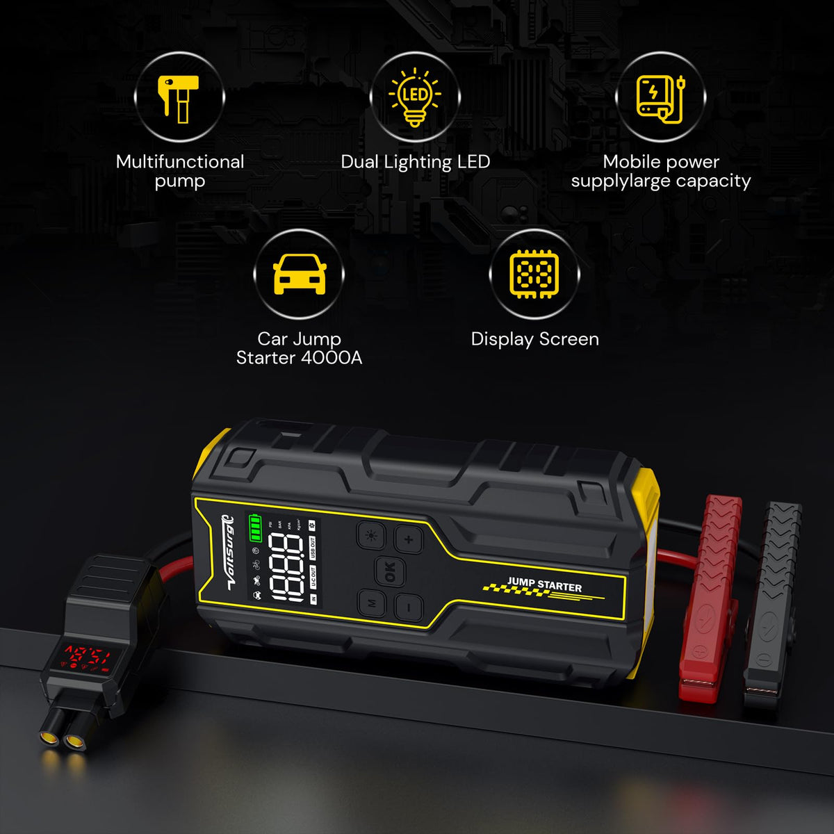 VoltSurge size comparison with hands showing portable, easy-to-carry design