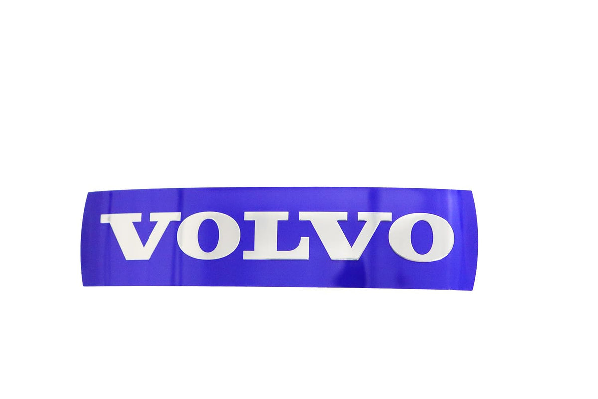 Volvo grille badge front view showing logo and exact fit for authentic appearance