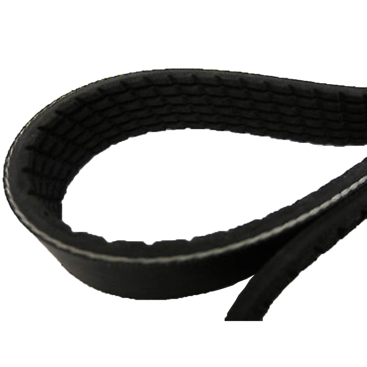Close-up of Volvo Penta belt ribs highlighting profile and durable material for reliable accessory drive