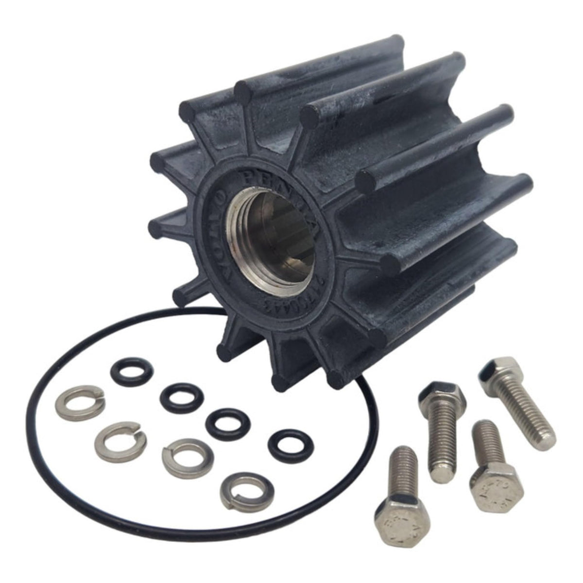 Volvo Penta impeller kit front packaging showing OEM label and part number for correct purchase