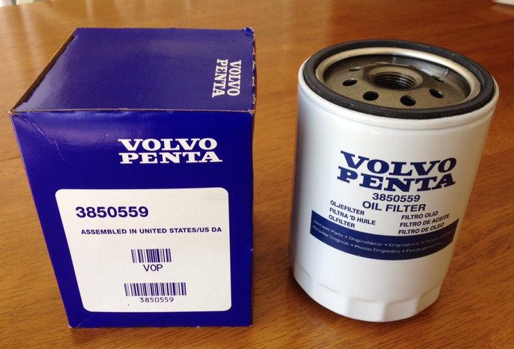 Volvo Penta oil filter front view showing fitment and reliable protection