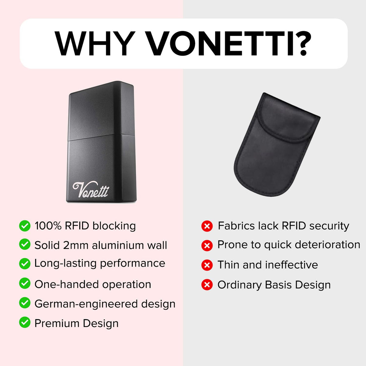 VONETTI on a hallway table showing convenient everyday use