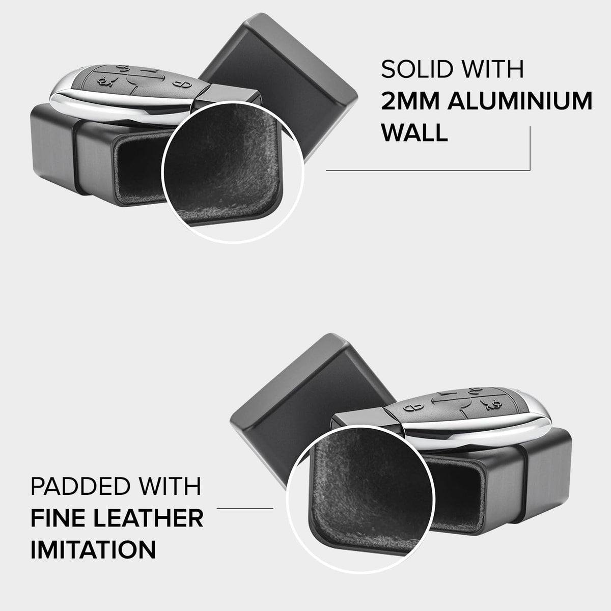 VONETTI side profile highlighting sturdy aluminum and scratch resistance