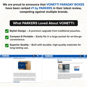 VONETTI stored inside a travel bag showing portable security
