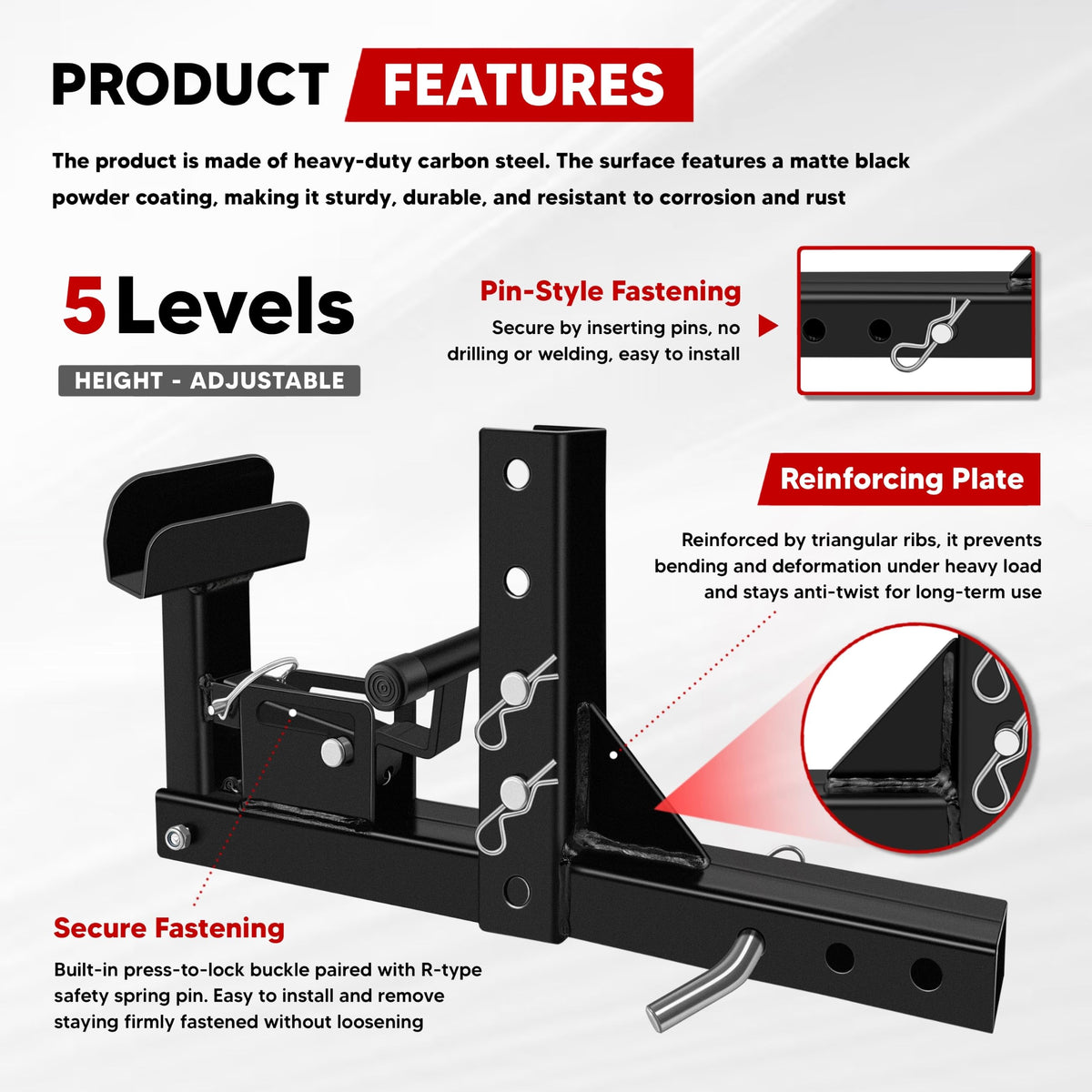 VONLX close-up of included height adapter demonstrating adjustable clearance