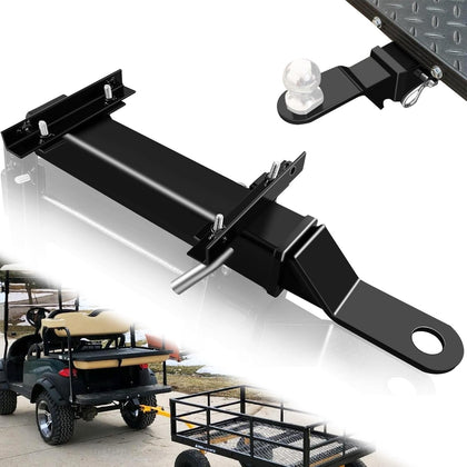 VONLX front-mounted hitch on rear seat showing neat fit and extra towing capability