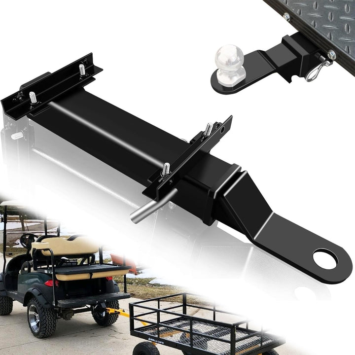 VONLX front-mounted hitch on rear seat showing neat fit and extra towing capability