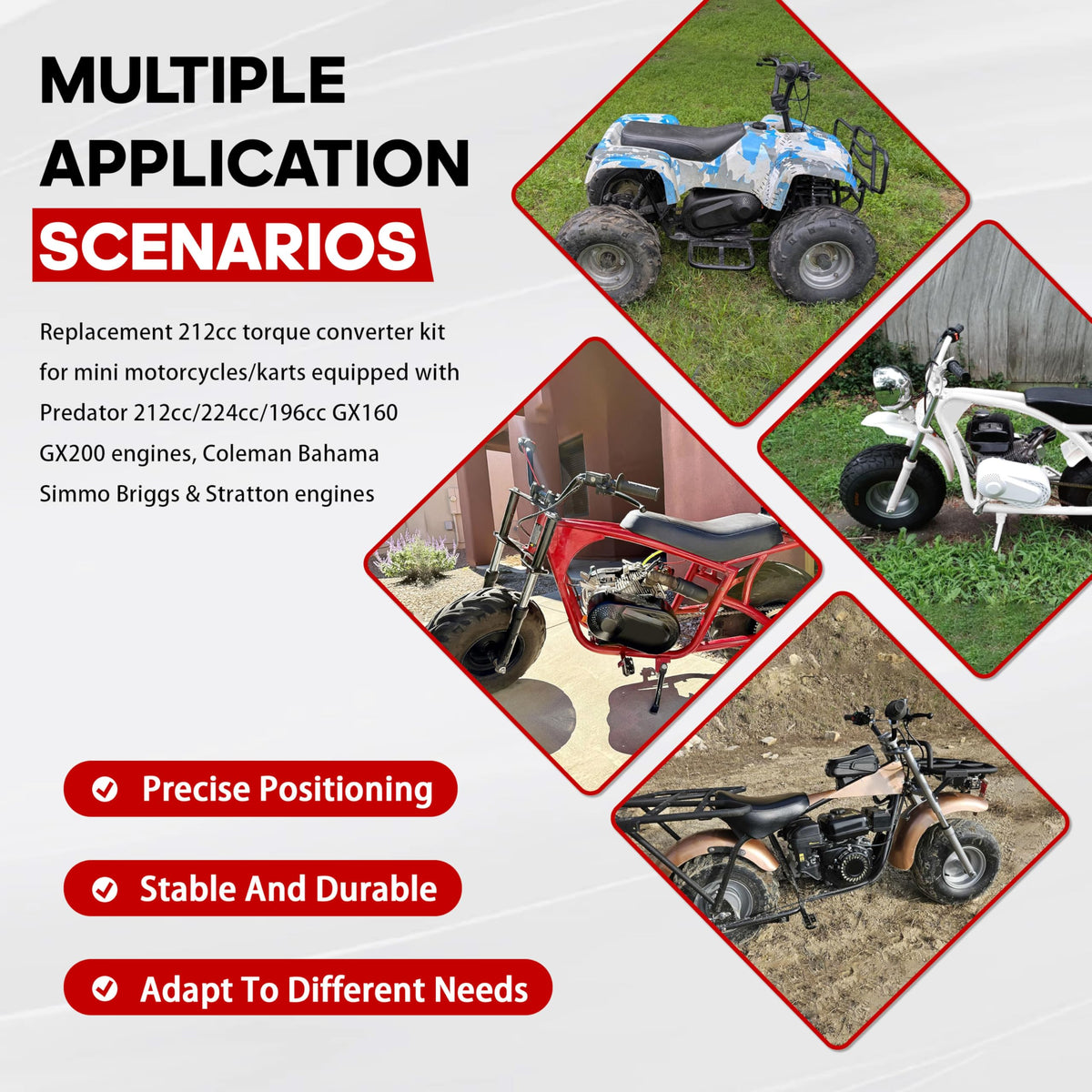 VONLX fitted on an off-road mini-bike in action for enhanced handling and visibility