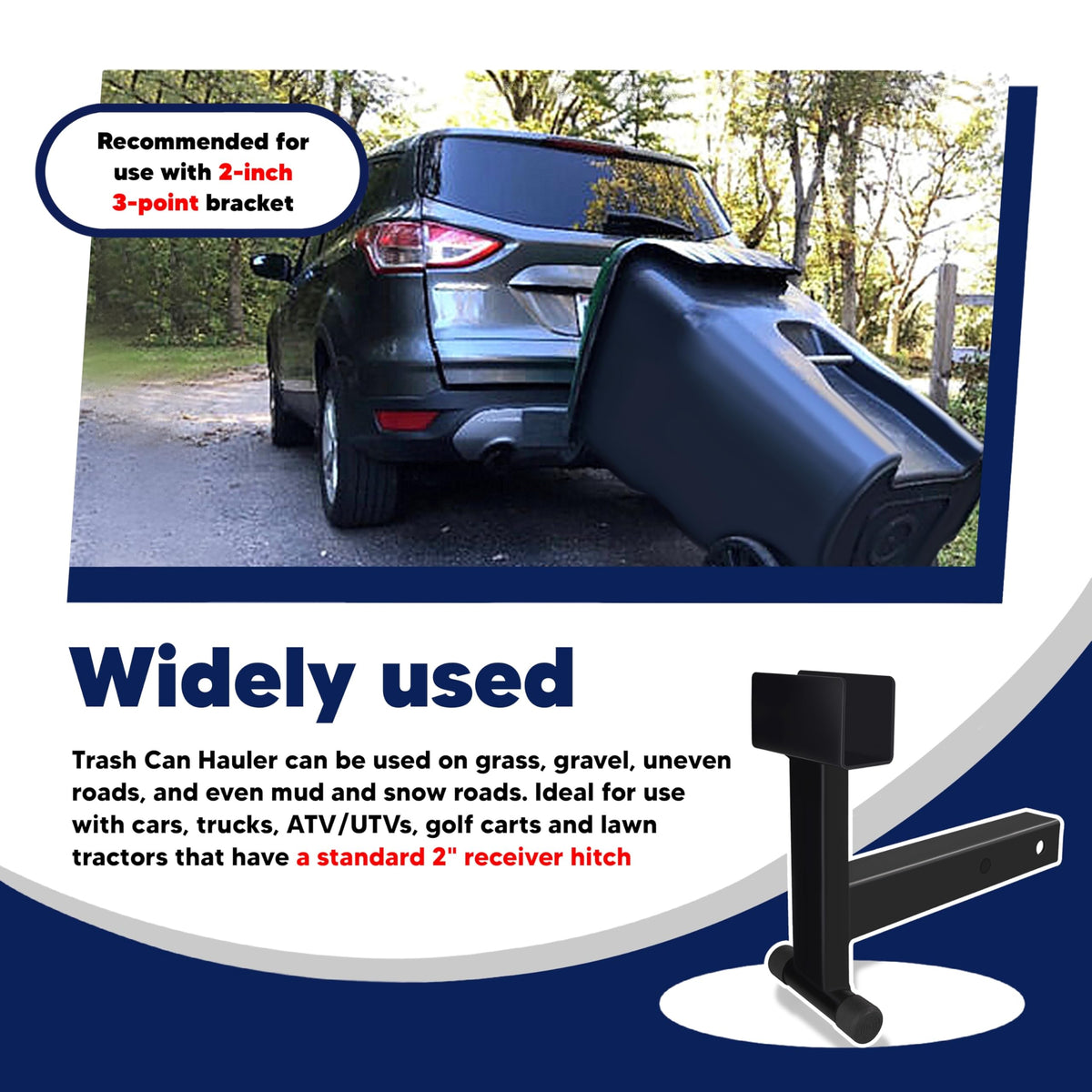 VONLX mounted on garden tractor demonstrating quick install and stable pull
