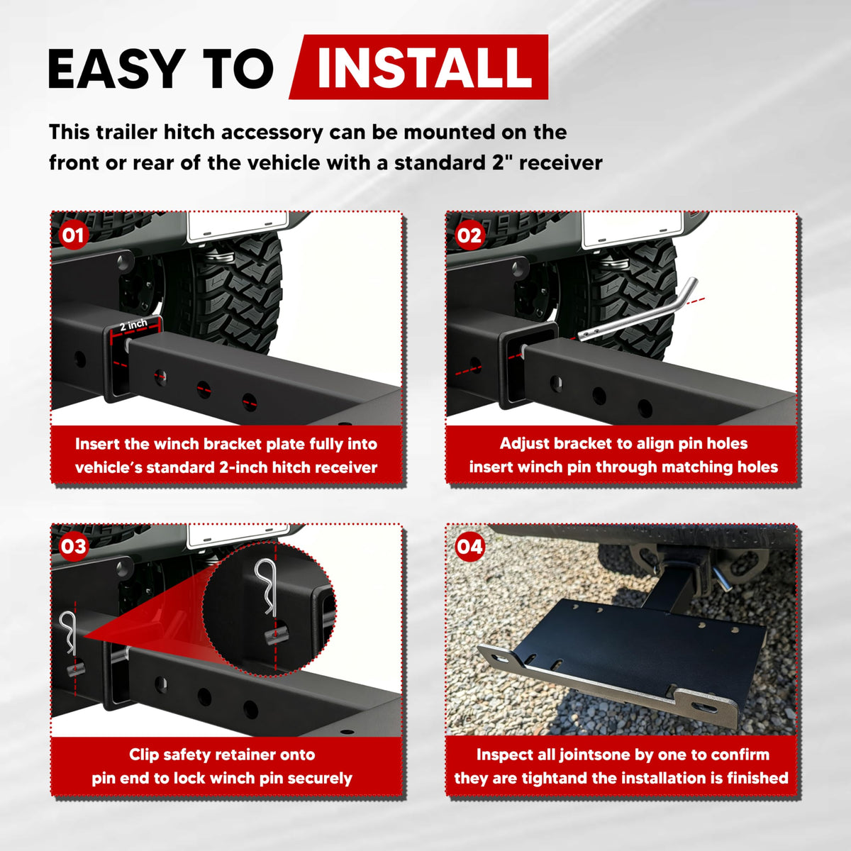 VONLX plate mounted on truck front illustrating quick attachment benefit