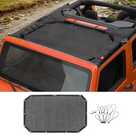 Voodonala front view bikini top installed showing shade benefit