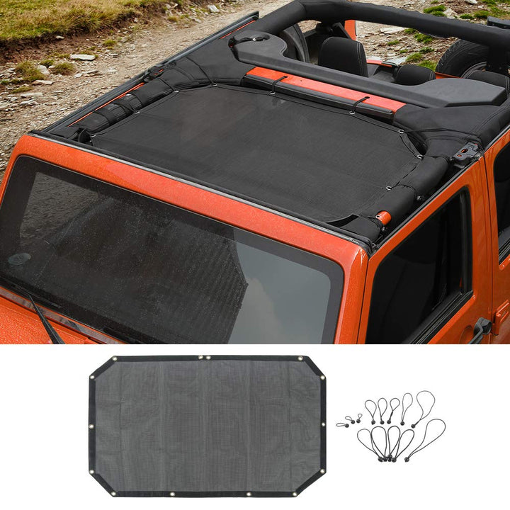 Voodonala front view bikini top installed showing shade benefit