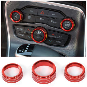 Voodonala front view of red AC button knob showing fit and finish benefit