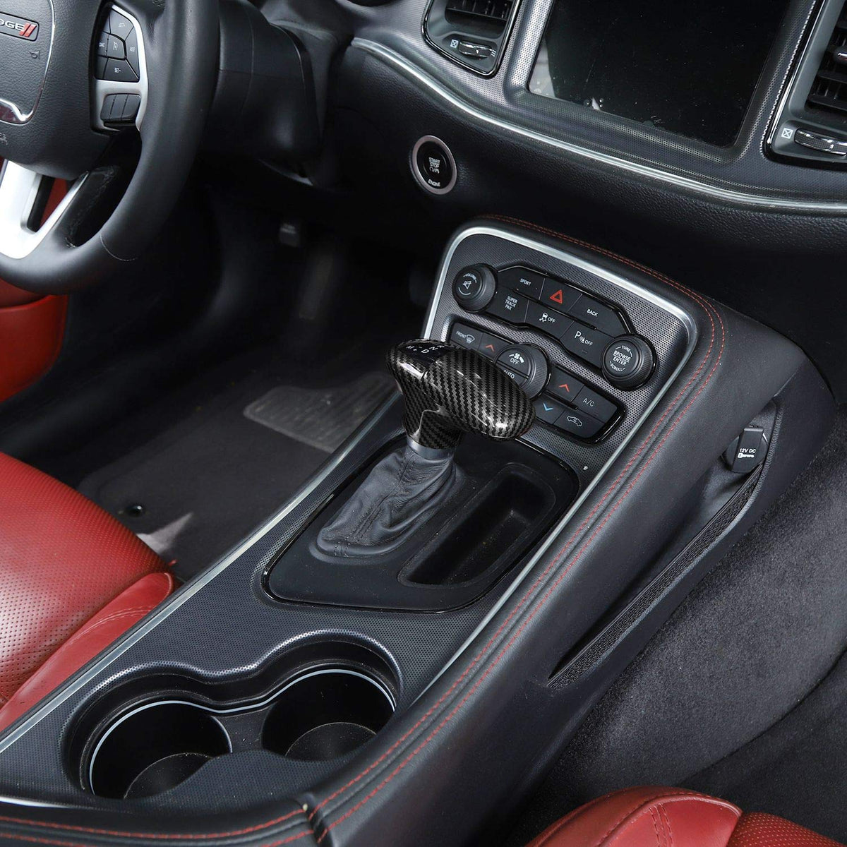 Voodonala installed on Dodge console, shows improved interior appearance