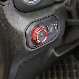 Voodonala installed on Jeep dashboard demonstrating improved grip and visible red accent