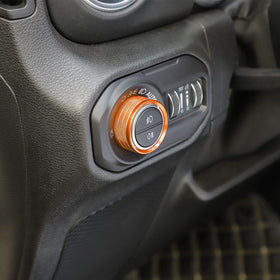Voodonala covers installed on Jeep dashboard adding visible color and protection