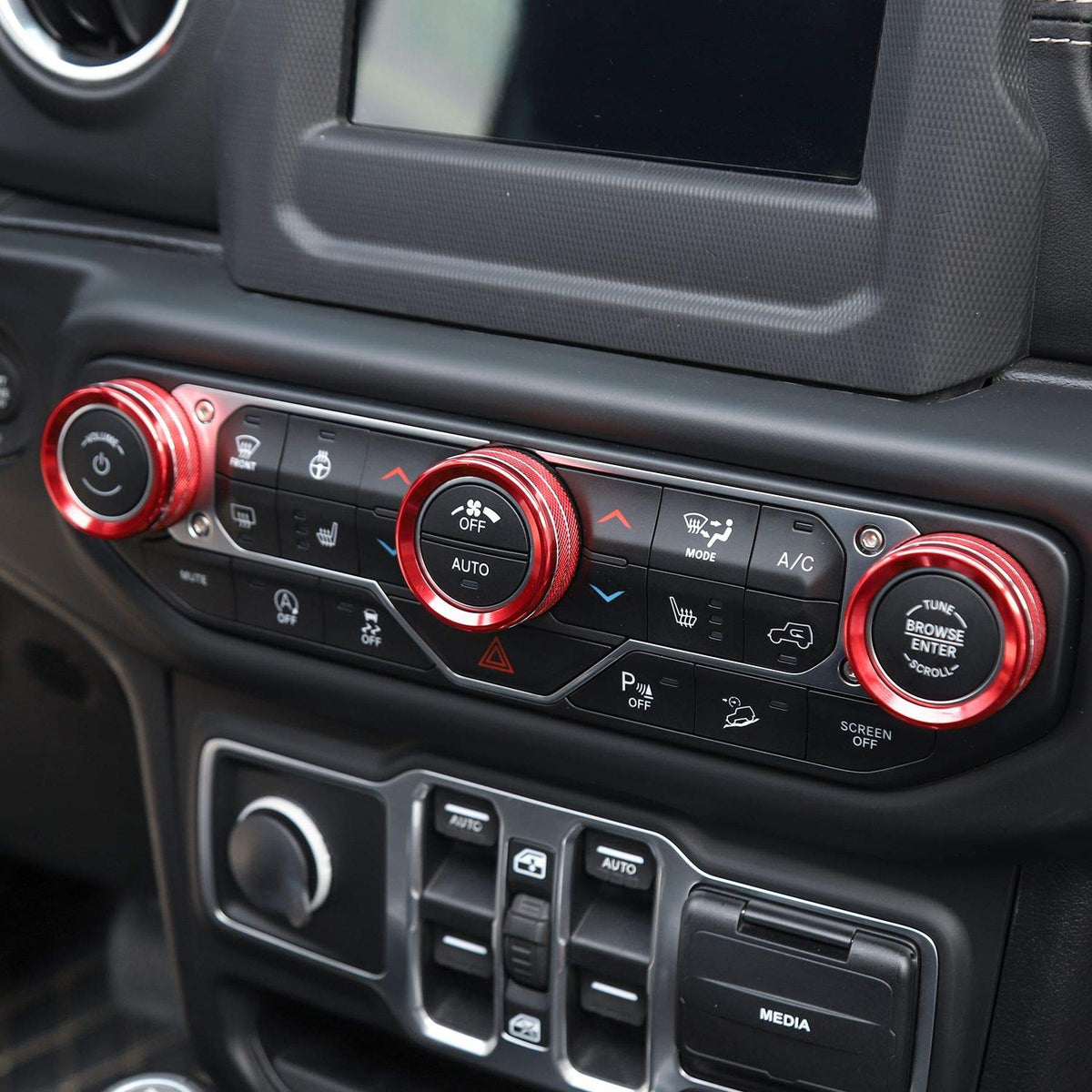 Voodonala knob cover next to a finger showing size and easy, ergonomic operation benefit