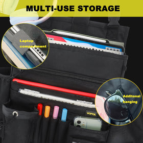 VOPQL pocket detail with tablet inserted for fast device access