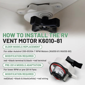 VORGENS K6010-81 installed in an RV roof vent demonstrating smooth lift operation