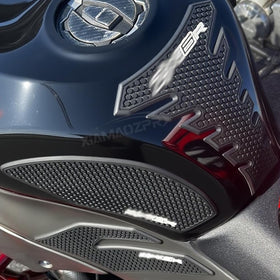 VORILES installed front view on ZX6R showing protection