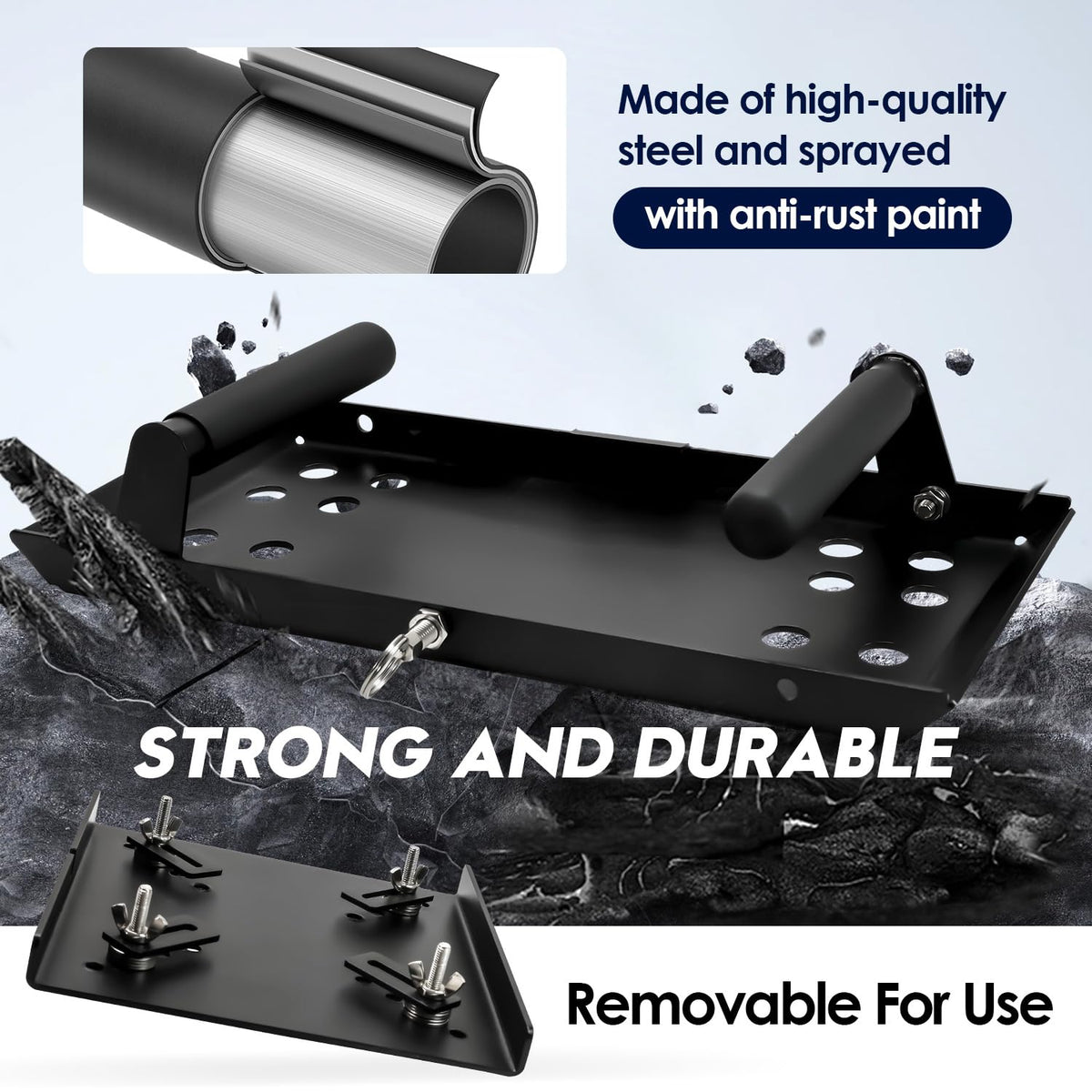 Vornalex accessories laid out with sliders and washers for easy reconfiguration benefit