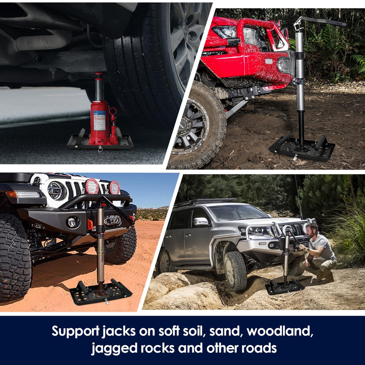 Vornalex base plate in roadside setting supporting tire change for safe field use benefit