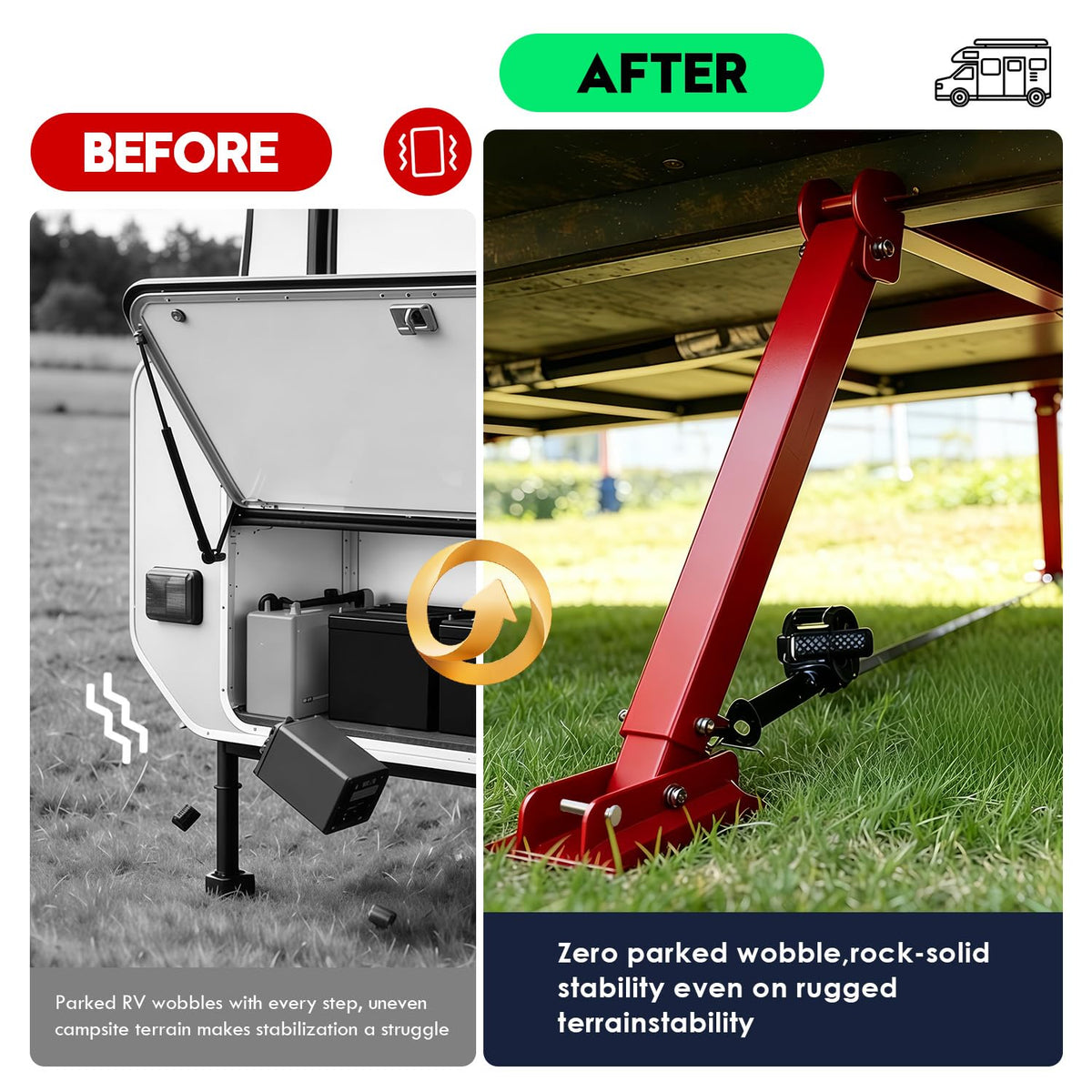 Vornalex leg contact detail on I-beam illustrating secure clamp benefit