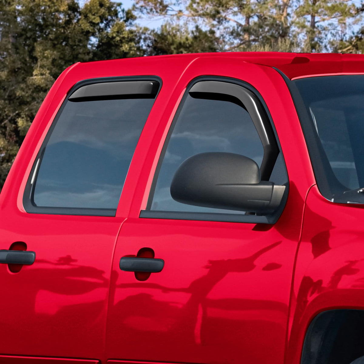 Voron Glass driver side close-up profile showing low-profile styling and reduced glare